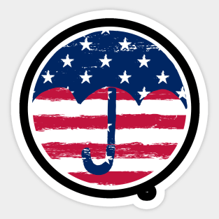 umbrella academy - american flag Sticker